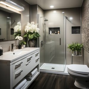 modern bathroom with small space contemporary decor