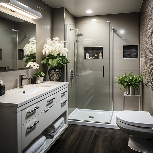 modern bathroom with small space contemporary decor