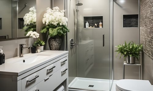 modern bathroom with small space contemporary decor